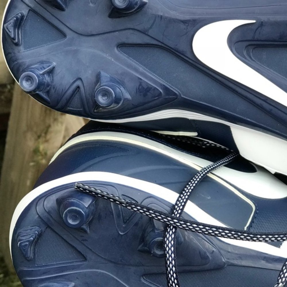 Nike Huarache V Lacrosse Cleat In Navy & White - Picture 10 of 13